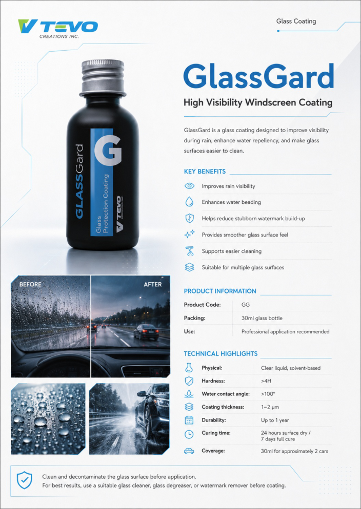 TEVO GlassGard Specs